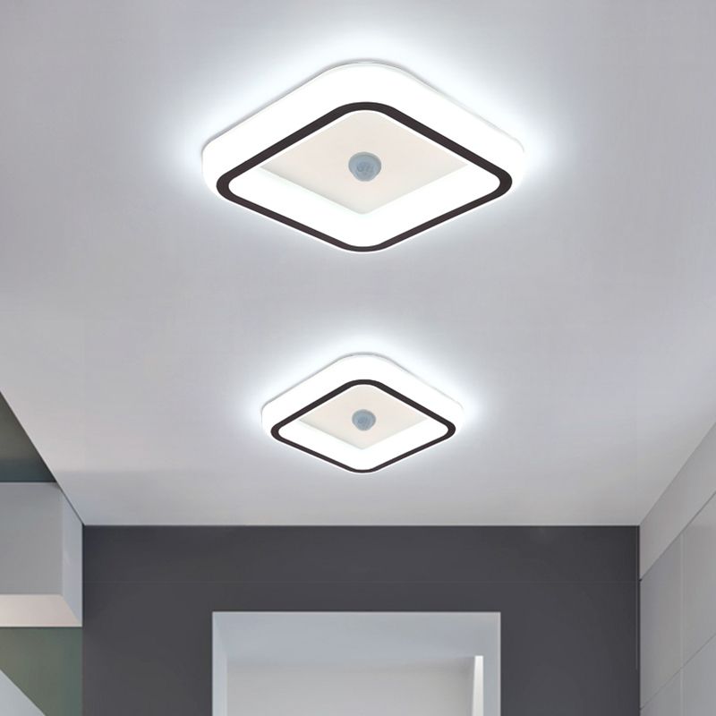 Plafonniers encastrés en acrylique, luminaire de plafond contemporain