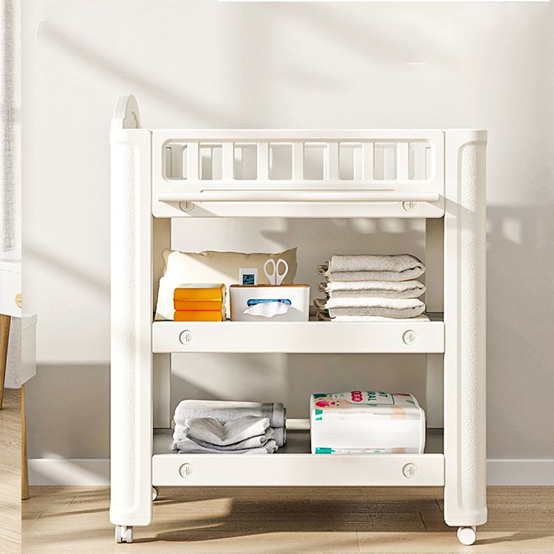 Modern Arch Top Baby Changing Table Safety Rails Changing Table With Shelf