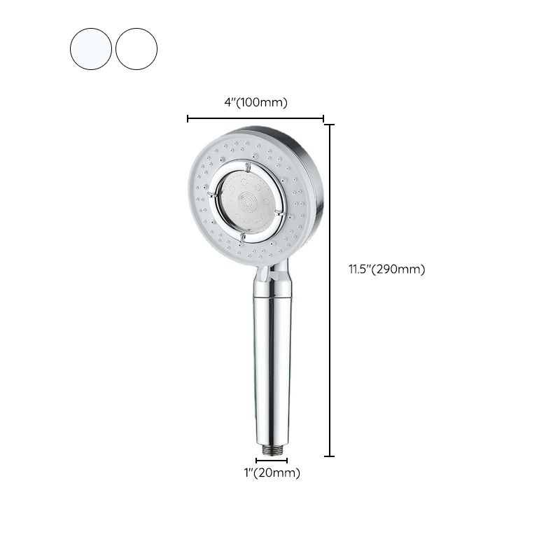 Modern Handheld Shower Head Adjustable Spray Pattern Shower Head in Stainless Steel