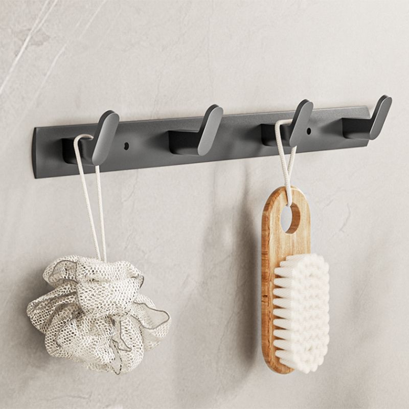 Modern Bathroom Accessory Kit Bath Shelf Towel Bar Grey Bath Hardware Set