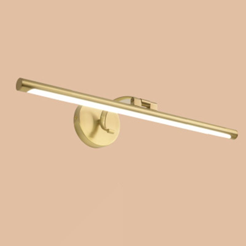 Moderner minimalistischer Stil Linearer Wand montiertes Waschtischlichter Kupferwandmontierter Leuchte im goldenen Finish