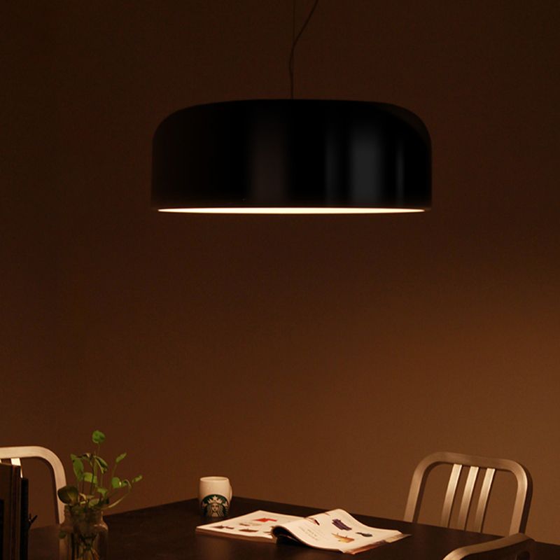 Modern Pendant Light 1-Light Iron Drum Hanging Ceiling Light for Dining Room