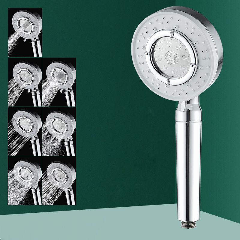 Modern Handheld Shower Head Adjustable Spray Pattern Shower Head in Stainless Steel