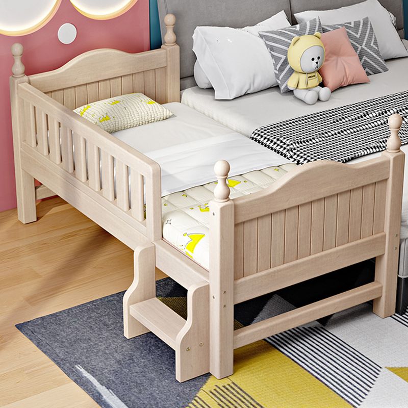 Detachable Headboard Toddler Bed Guardrails Kids Bed with Guardrail