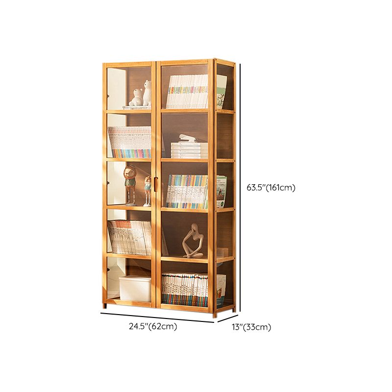 Modern Natural Cabinet, Rectangle Standard Accent Cabinet with Shelves