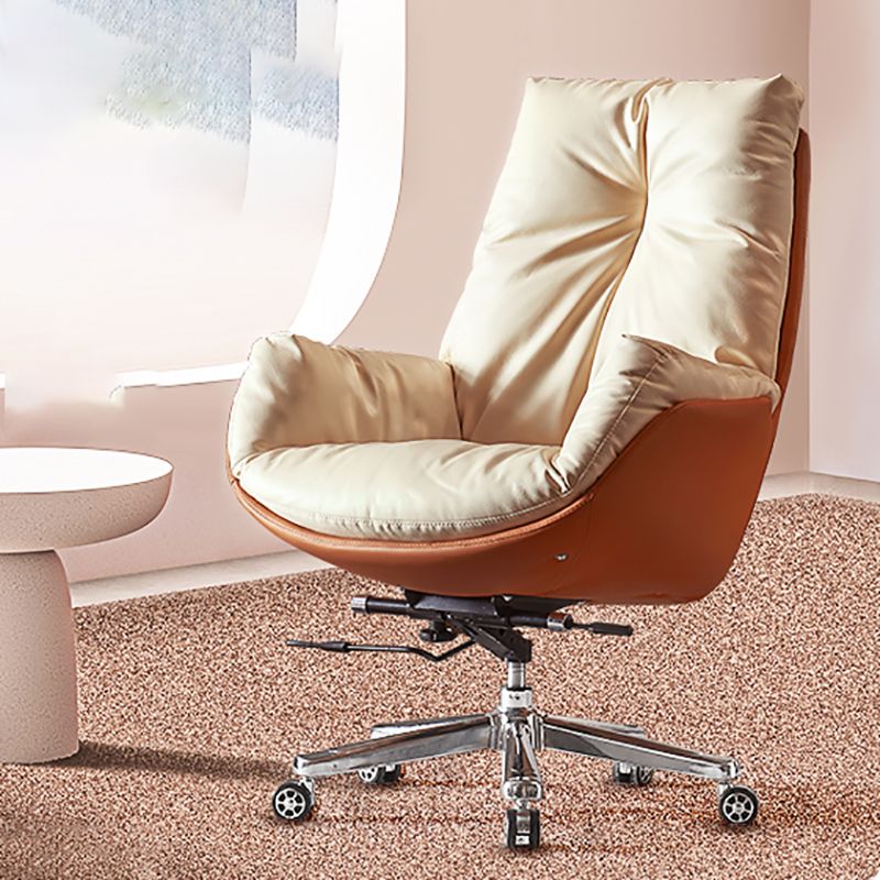 Modern Slide Office Chair Armless Adjustable Seat Height Desk Chair with Wheels