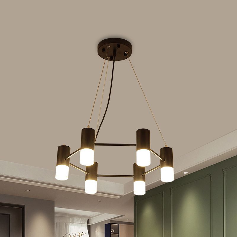 Modern Honeycomb Shaped Chandelier Metal Black Pendant Lighting for Hotel Living Room