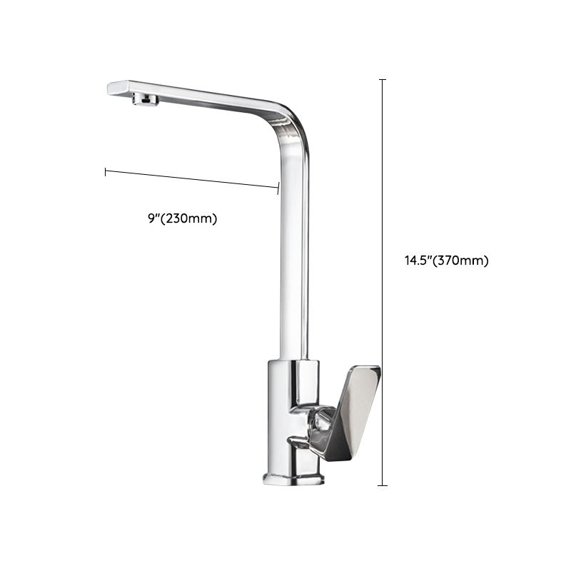 Modern Style Kitchen Faucet Copper Lever Handle Kitchen Faucet