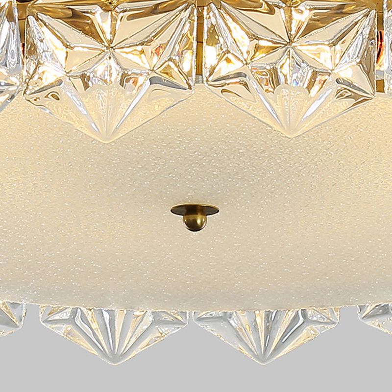 Contemporary Ceiling Light Creative Glass Flush Mount Light Fixture for Bedroom