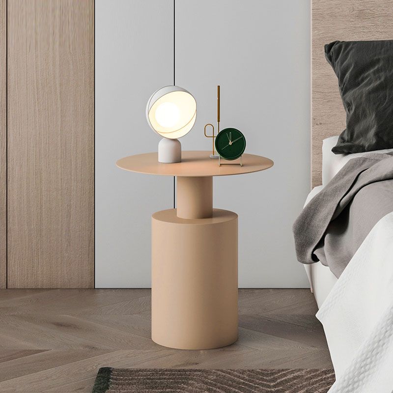 Modern Open Storage Bedside Cabinet Metal Nightstand with Shelf