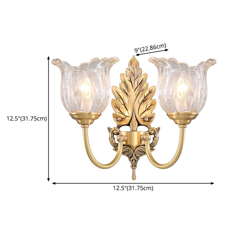 Traditional Style Armed Wall Mounted Light Metal Vanity Wall Lamps for Bathroom