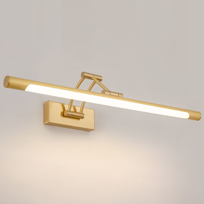 Modern Simplicity LED Wall Light Copper Linear Wall Lamp with Acrylic Shade