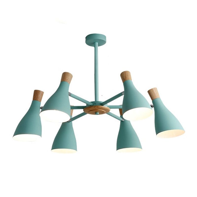 Multi Light Cone Branch Hanging Lights Modern Style Metal Hanging Lighting for Living Room