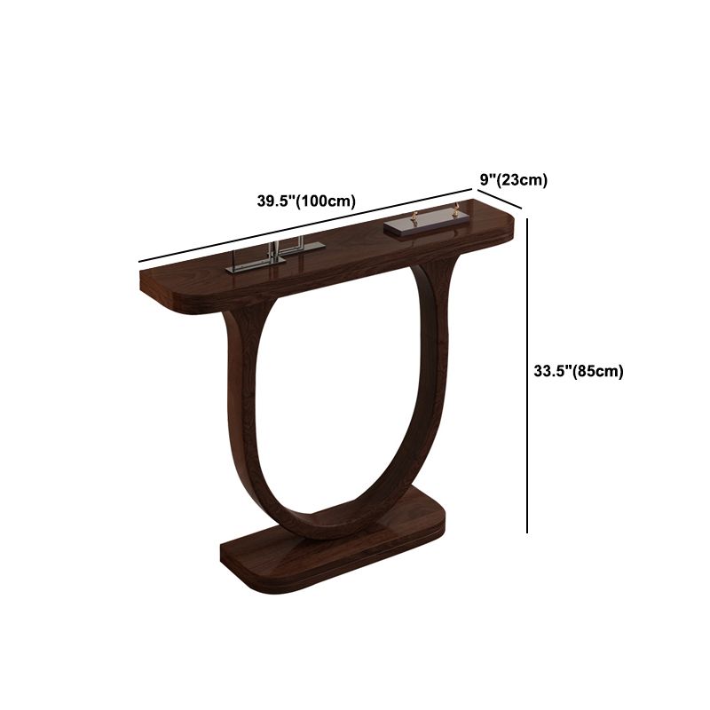 9" Wide Mid-Century Modern Console Table Half Moon Console Sofa Table