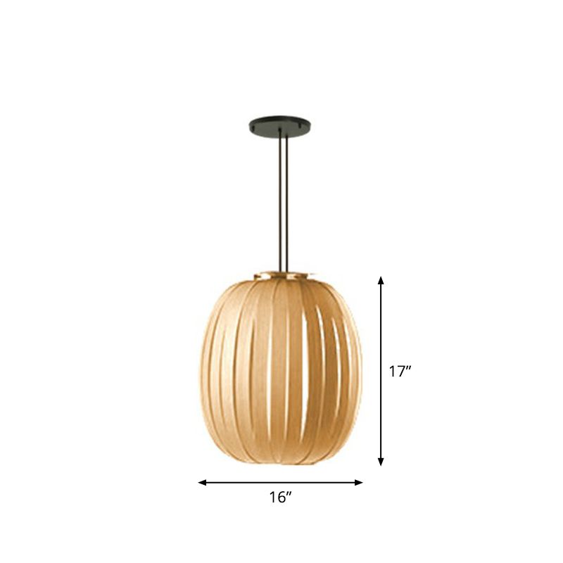 Sphere Restaurant Suspension Éclairage en bois Single-Bulb Pendre minimaliste Kit d'éclairage