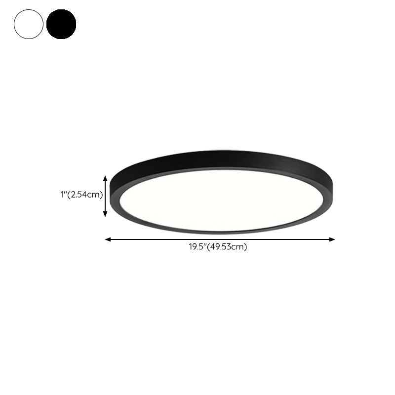 Circular Flush Mount Fixture Modern Metal Flush Light for Living Room