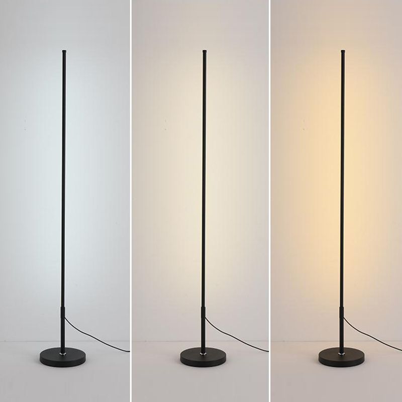 Nordic Linear Floor Lamp Metal 55" High LED Floor Light for Living Room