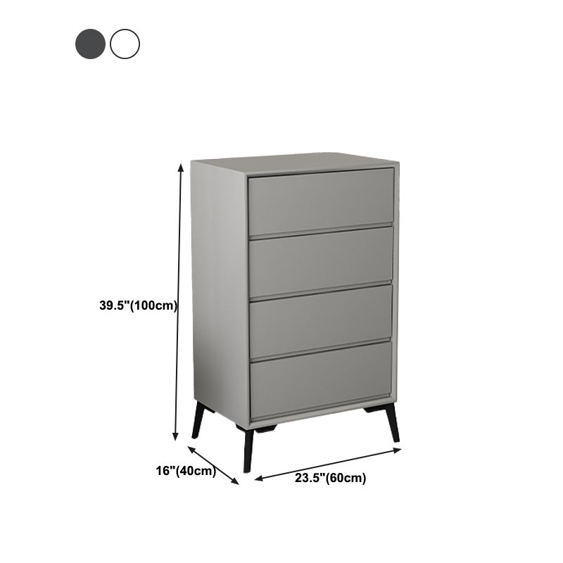 16" D Storage Chest Modern Style Bedroom Storage Chest Dresser in White and Grey