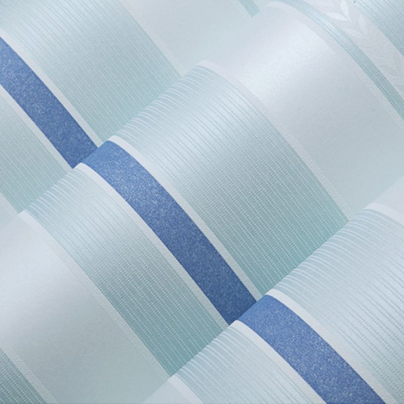 Stripes Non-Pasted Wallpaper, 20.5-inch x 33-foot, Blue and White