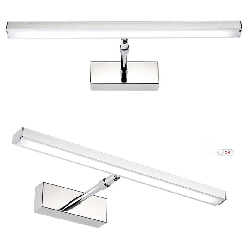 Moderner einfacher Stahl Waschtisch Licht linearer Spannungs -LED -Acryl -Waschtisch mit Schwenklampenkopf für Badezimmer