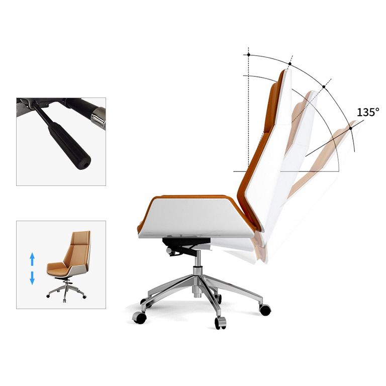 Executive Ergonomic Desk Chair Silver Metal Frame Modern Office Chair