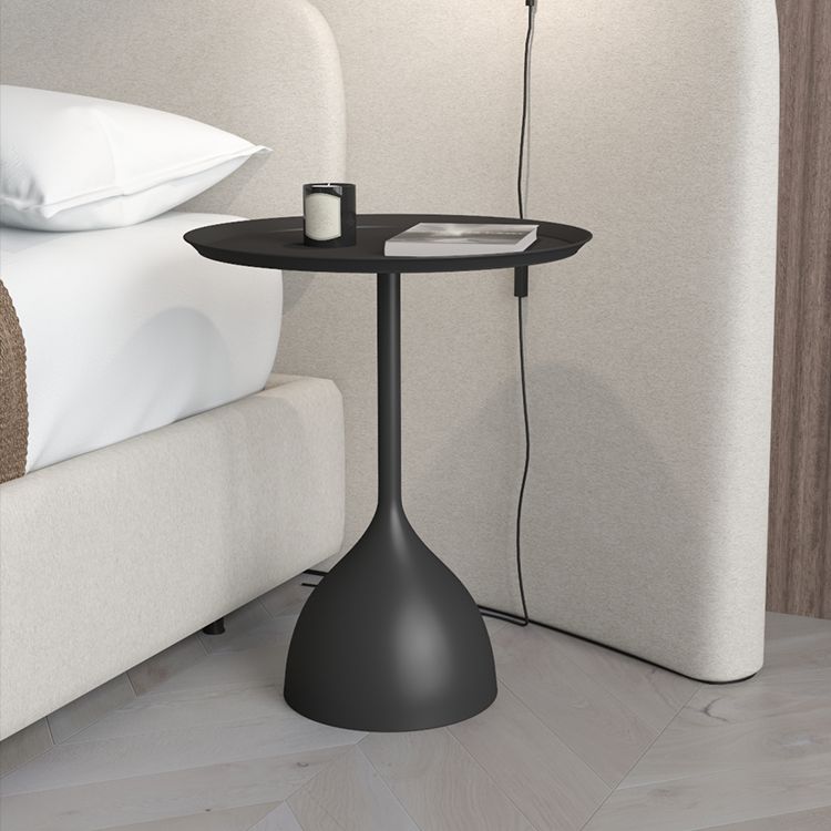 Metal Accent Table Nightstand Contemporary Bedside Cabinet for Bedroom