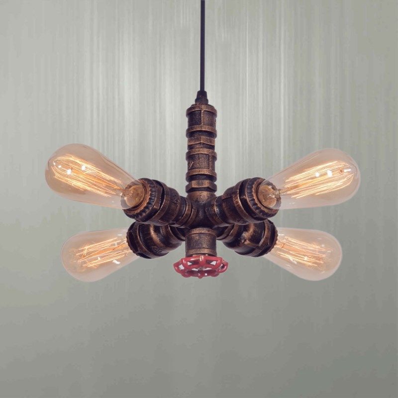 Sputnik lustre Spoutnik Pendant Light Metal Pending Lightture en bronze