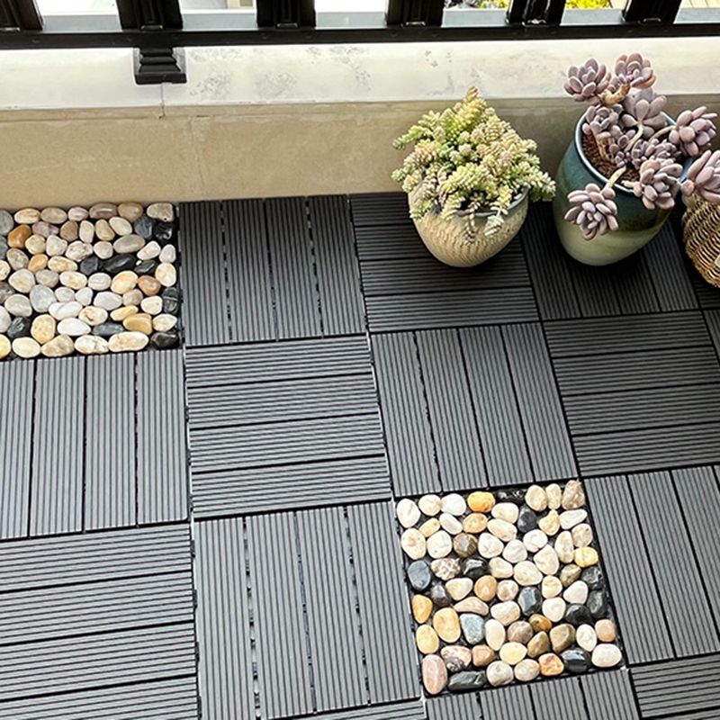 12" X 12" Deck/Patio Flooring Tiles 4-Slat Square for Outdoor Patio Tiles