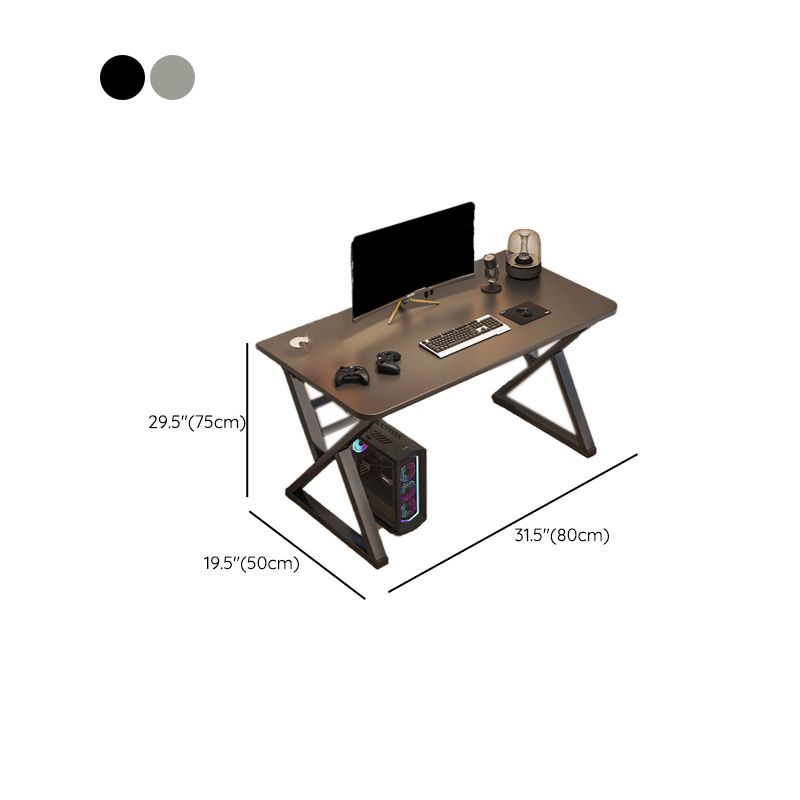 Rectangular Industrial Gaming Desk Antique Finish Computer Desk with Metal Legs