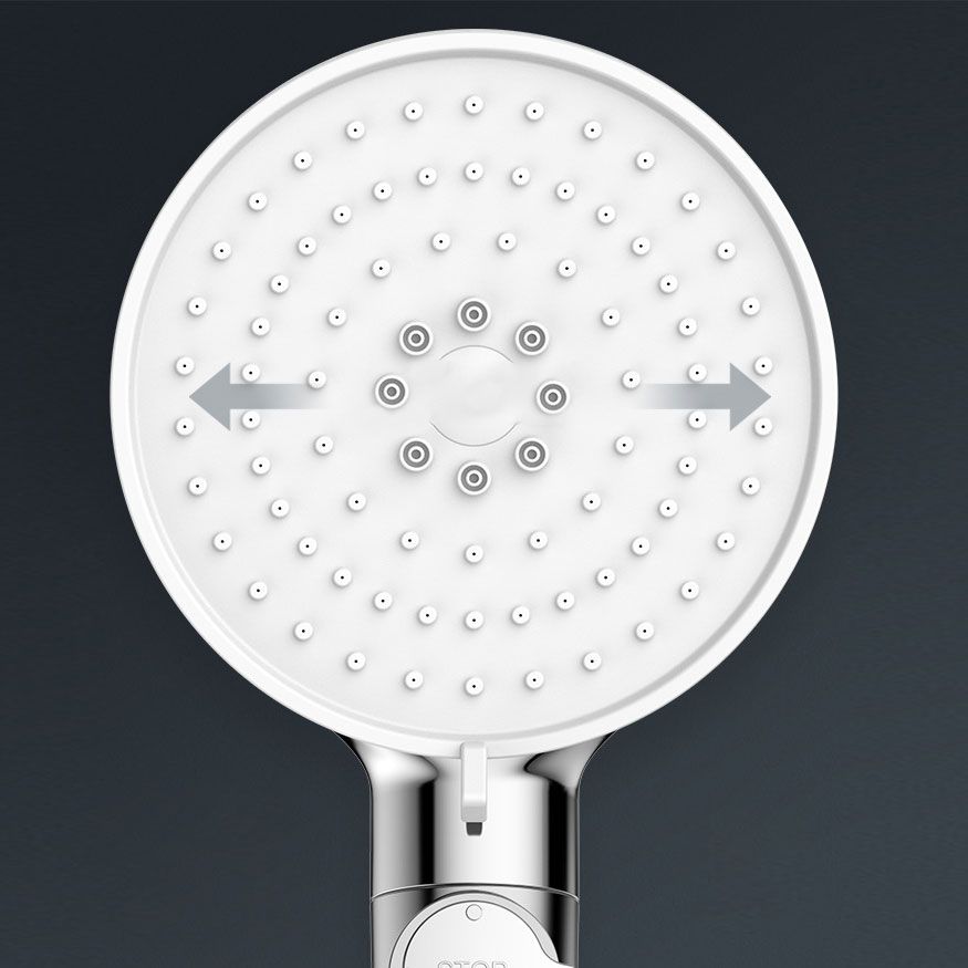 Contemporary Handheld Shower Head Round Shower Head Combo in Silver