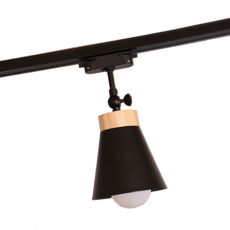 Metal Cone Semi Flush Ceiling Light Modern Style Semi Flush Mount Ceiling Fixture