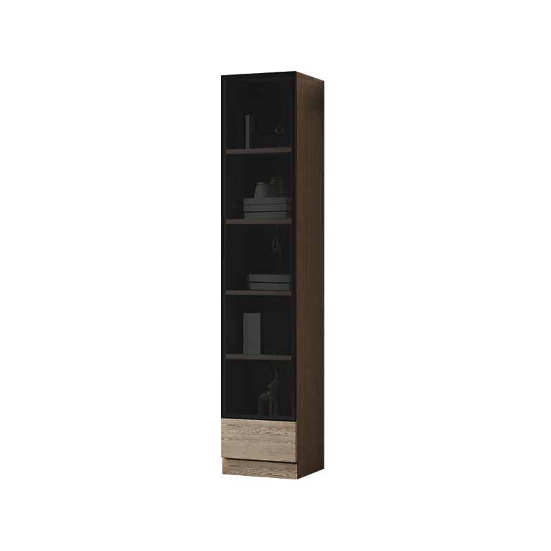 Scandinavian Oil Oak Storage Cabinet Glass Doors Display Cabinet for Living Room