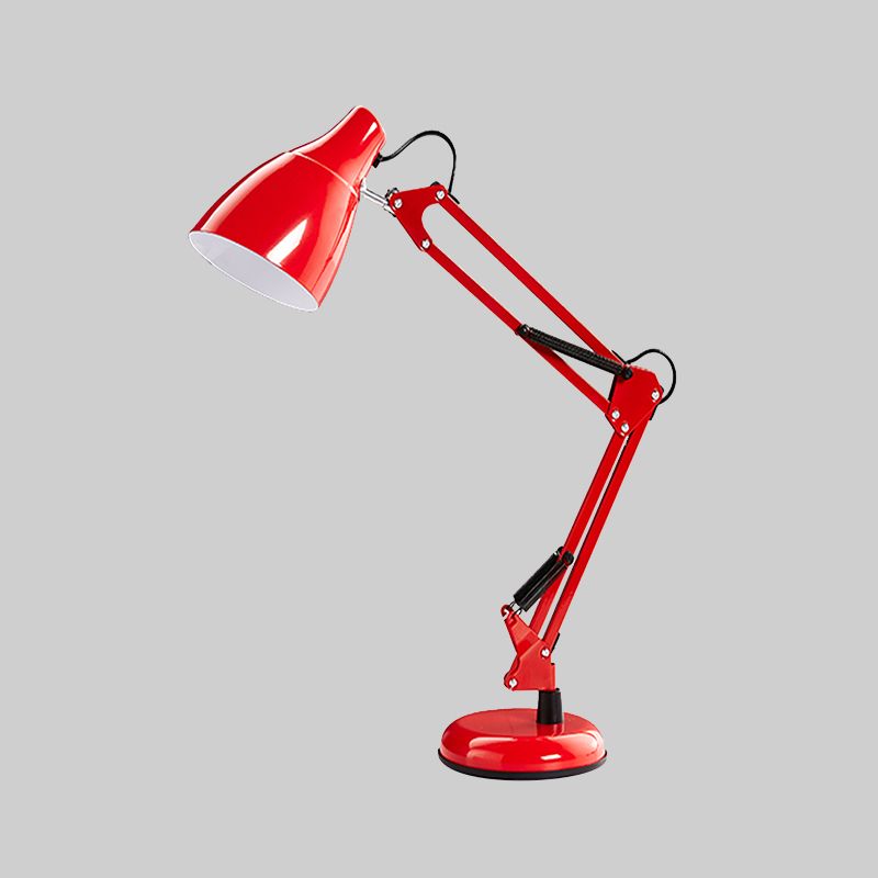 Lampe de bureau à tâches multi-arguments noir / blanc avec une nuance à cône de style moderne 1 éclairage de tâche métallique léger pour la salle d'étude