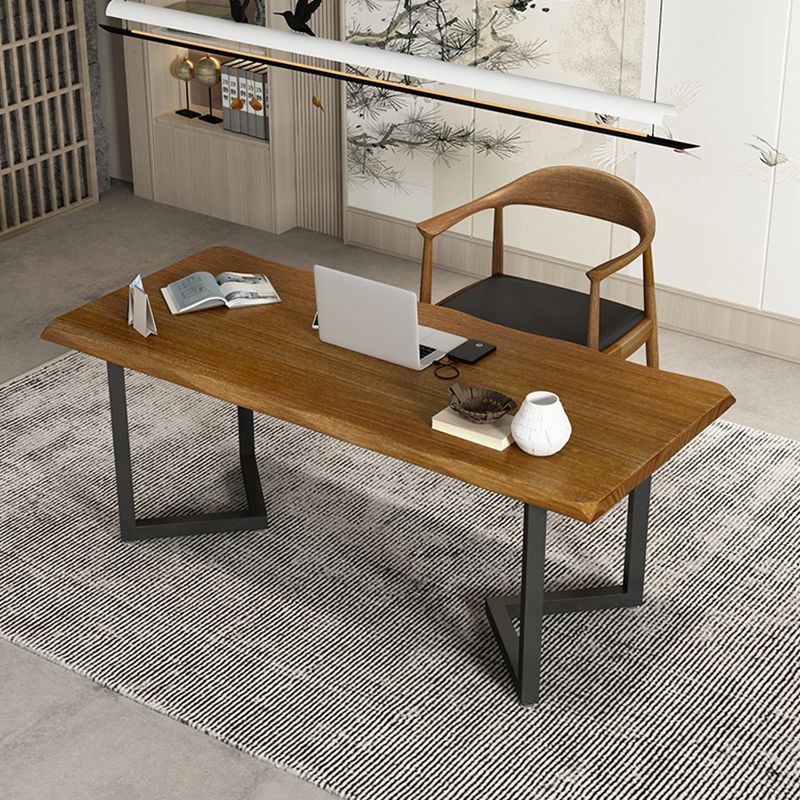 Home Office Work Table Solid Wood Modern Free Form Writing Desk