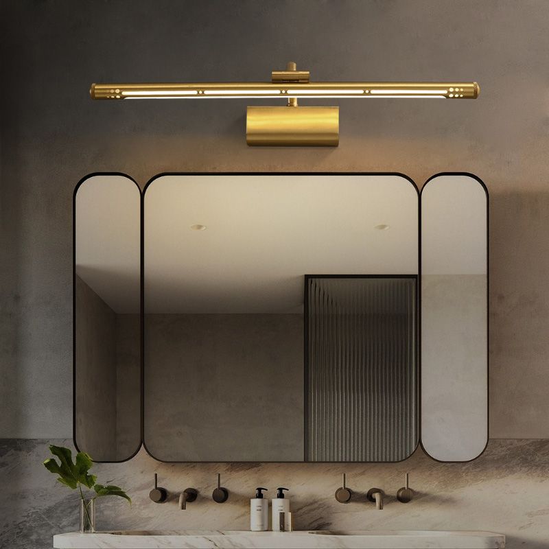 Mid-Century Luxury Style Elongated Wall Mounted Vanity Lights Copper Vanity Wall Light Fixtures for Bathroom