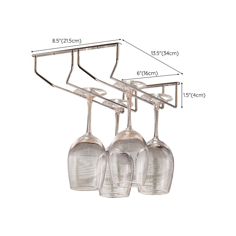 Modern Style Metal Hanging Wine Rack Wine Stemware Holder for Kitchen