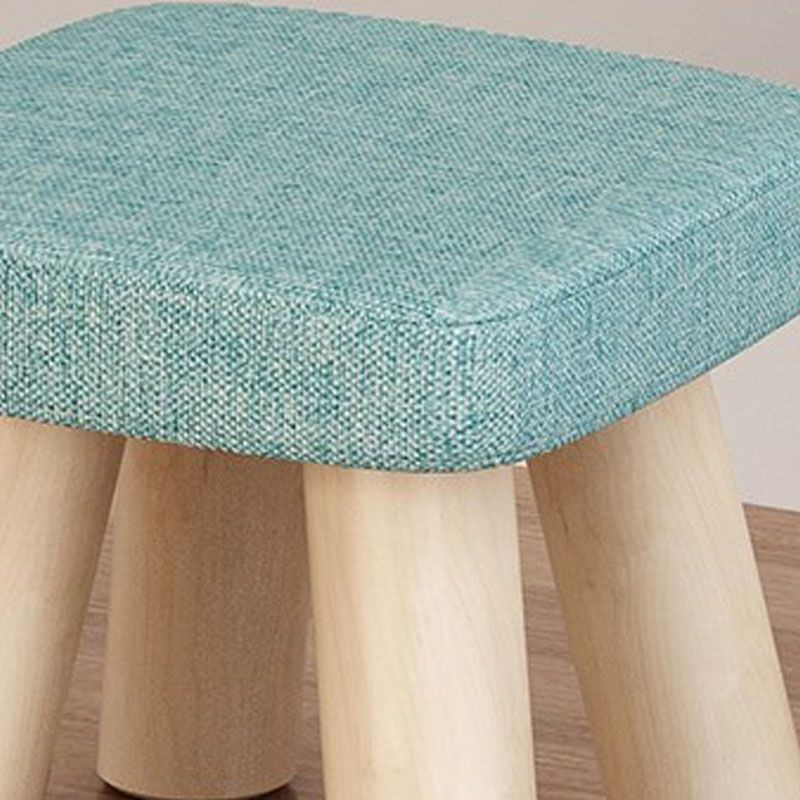 Modern Ottoman Cotton Fade Resistant Detachable Seat Cover Solid Color Square Ottoman