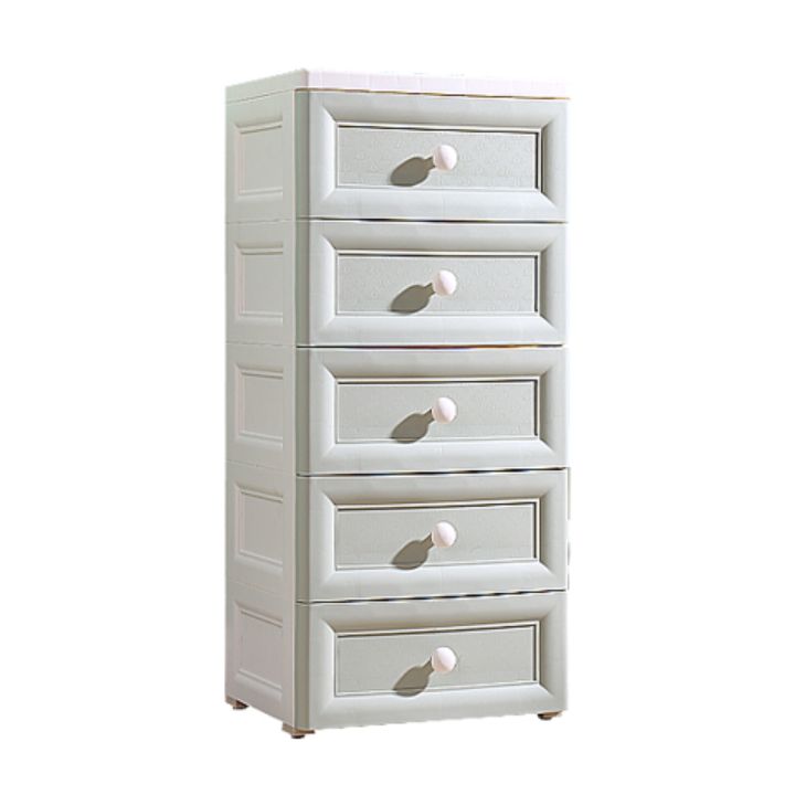 Scandinavian Vertical Plastic Baby Dresser with Drawers for Bedroom