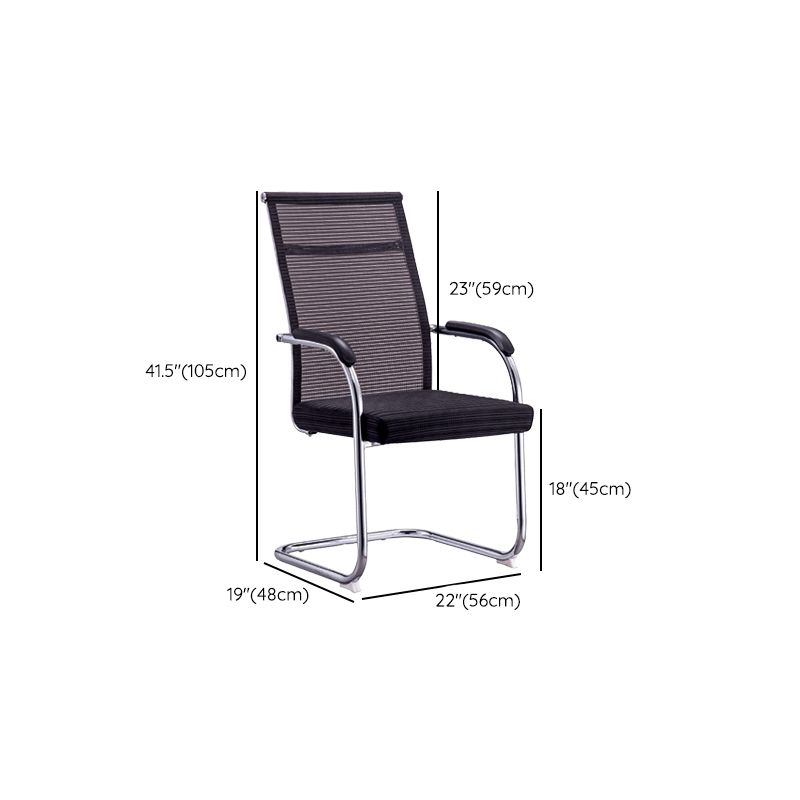 Ergonomic Mesh Desk Chair Contemporary Metal Office Chair with Arm