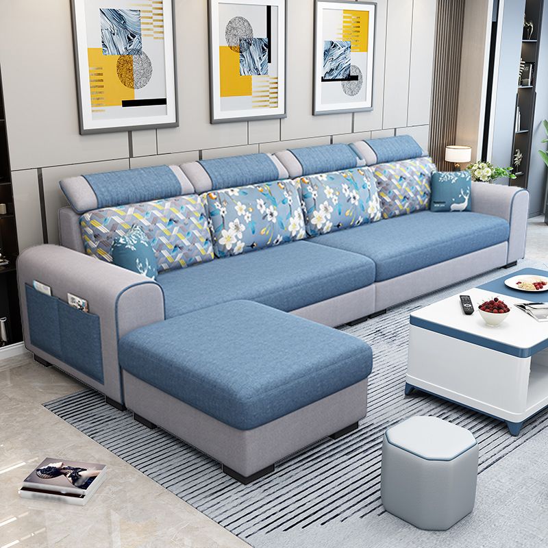 110.2"L √ó 66.93"D √ó 35.43"H Scandinavian High Back Sofa Removable Cushion Sectional