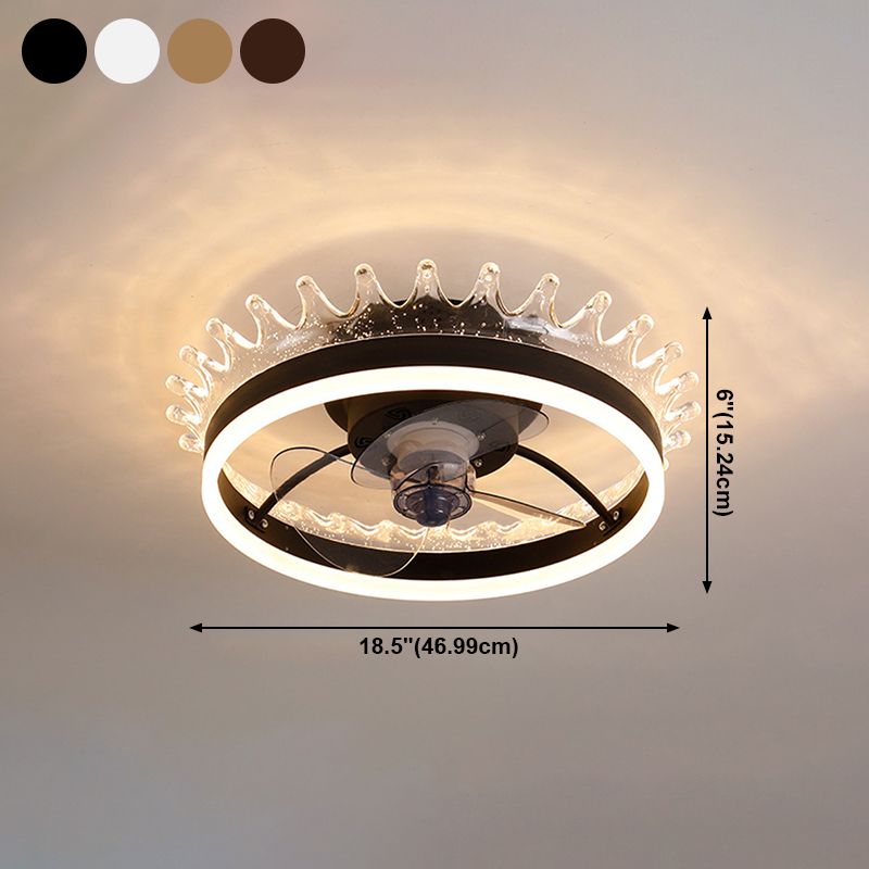 Éclairage de plafond LED minimaliste Light circulaire de plafond semi-rince avec une teinte acrylique