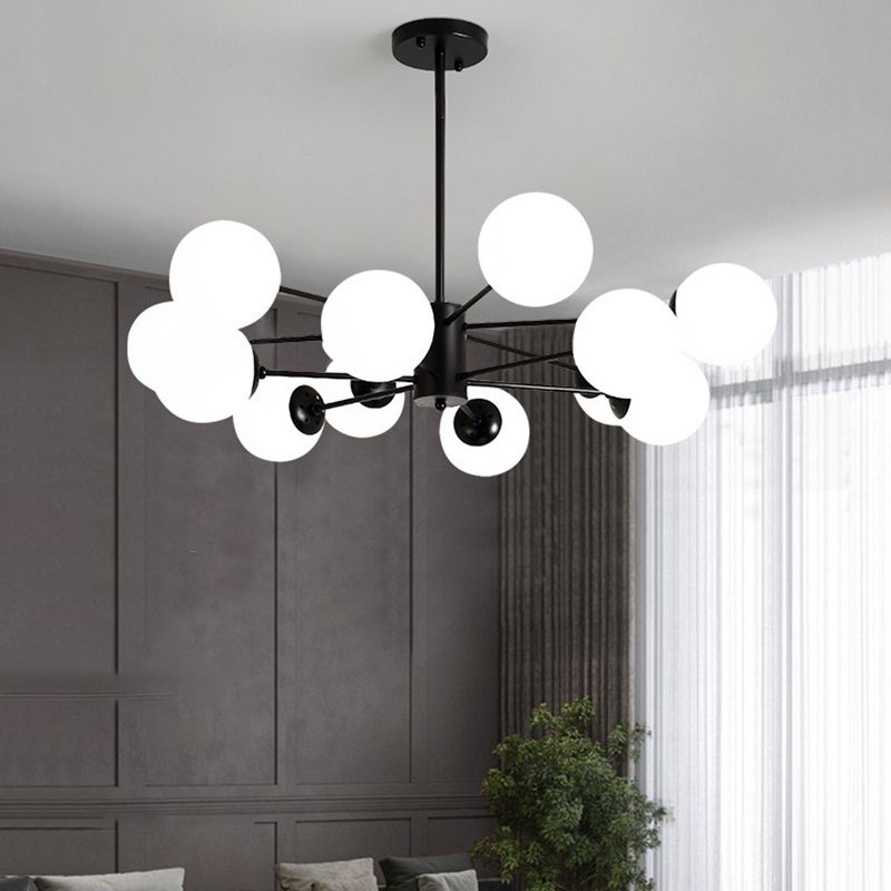 Chandelier de nuance en verre moderne Globe Pendeur de lustre multicer