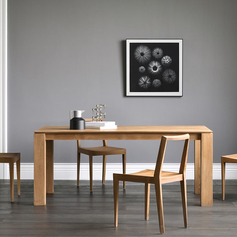 Modern Fir Wood Table for Restaurant Rectangle Dining Table with 4 Legs