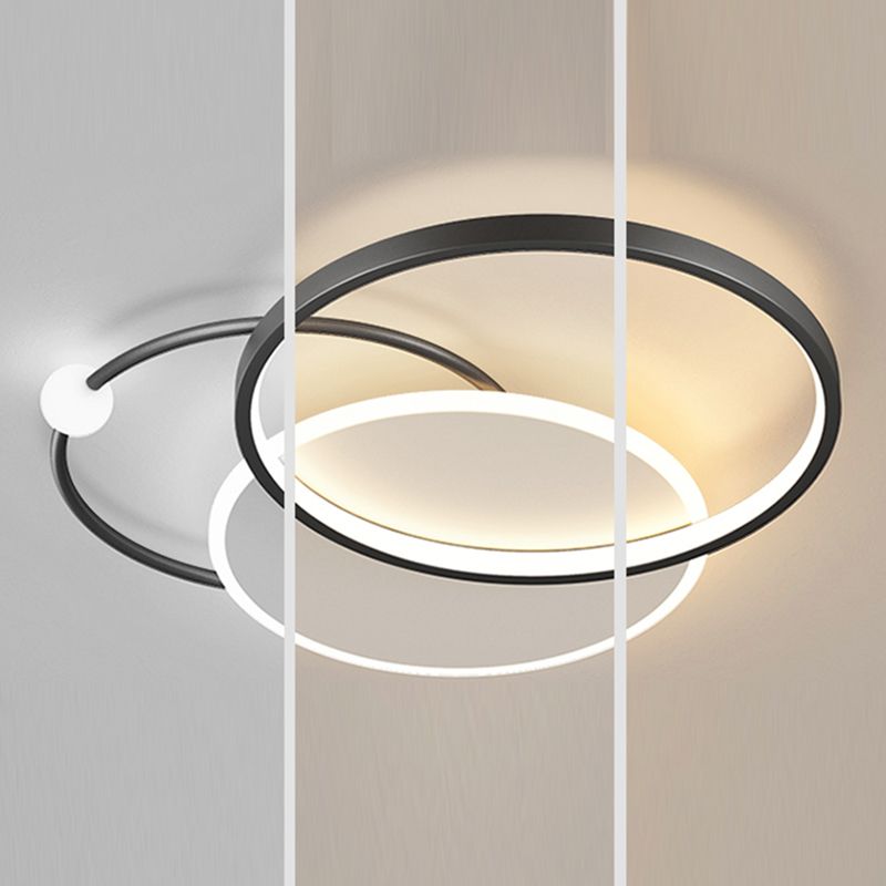 3 Lights Simplicity Ceiling Lighting Fixture LED Flush Ceiling Light for Living Room