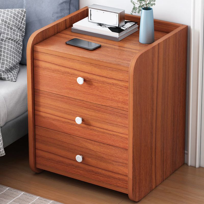 Contemporary Accent Table Nightstand Drawer Storage Night Table