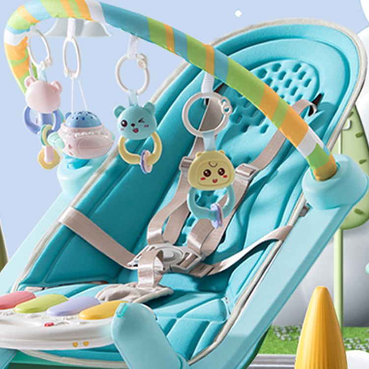 Metal Rocking Baby Crib Cradle Electric Oval Cradle With  Toys