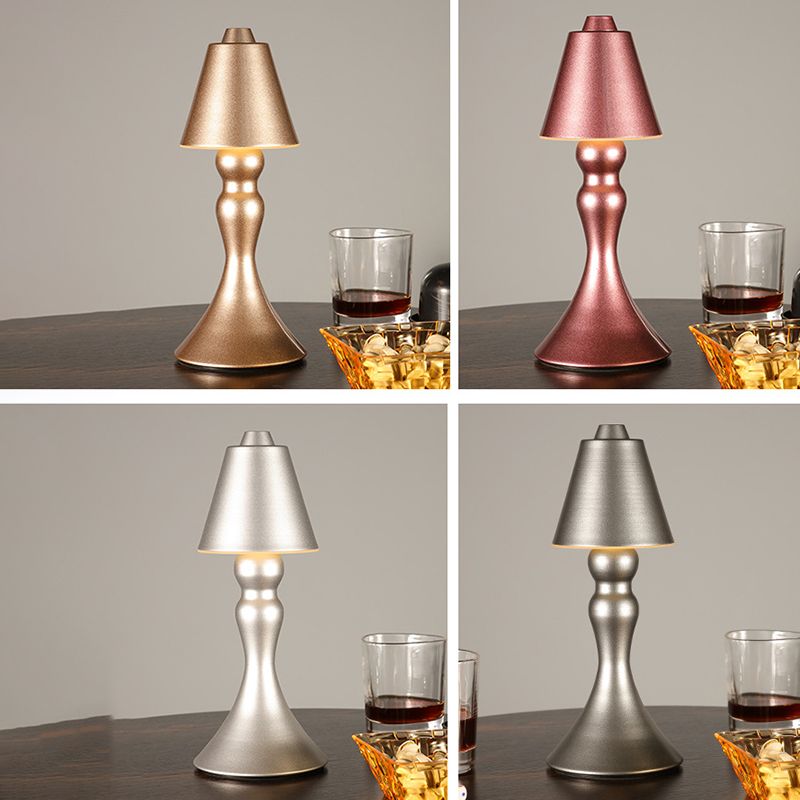 Cone 1-Light Table Light with USB Port Modern Creative Table Lamp for Bar