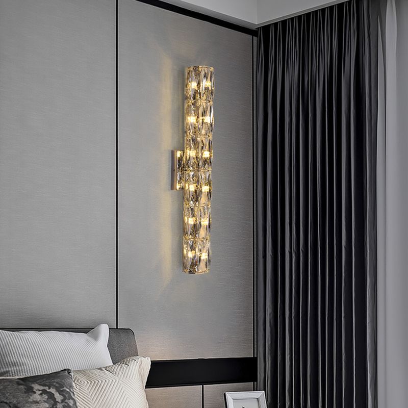 Post-Modern Wall Light Fixtures Clear Glass Indoor Wall Sconce Lighting