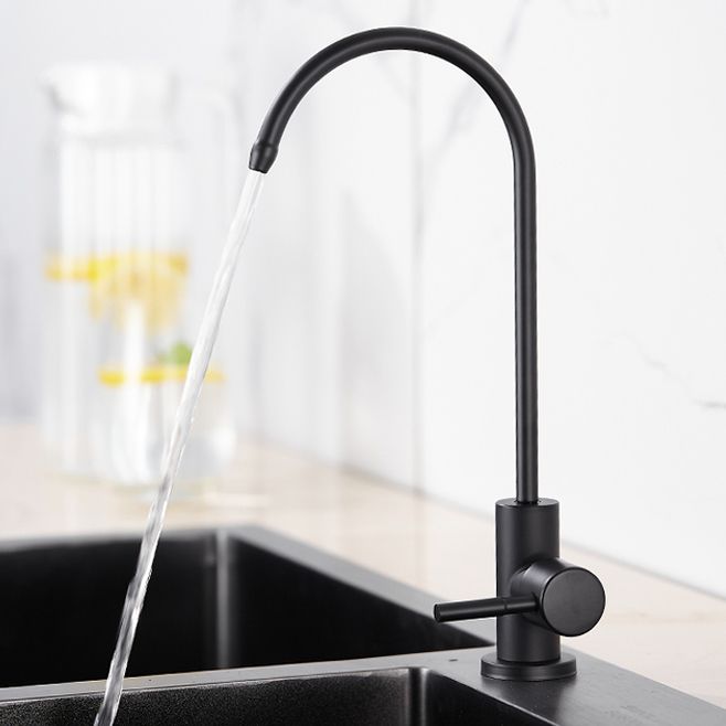 Modern 1-Handle Bar Faucet Standard Kitchen Faucet in Silver