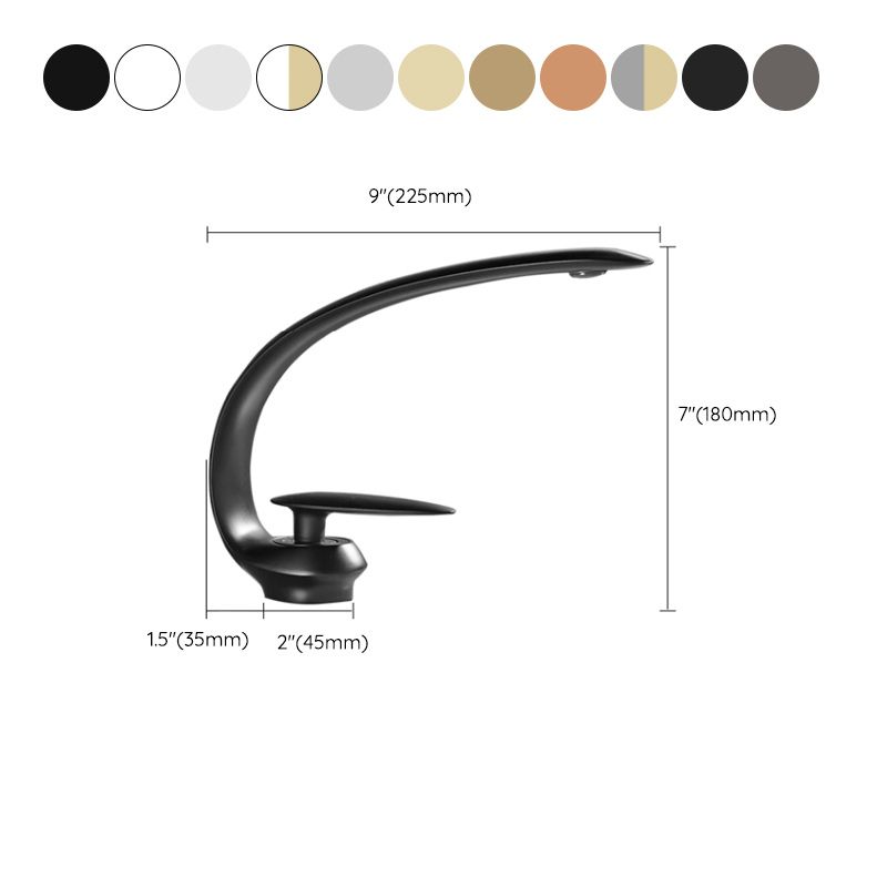 Luxury Single Handle Sink Faucet Brass Bathroom Gooseneck Faucet